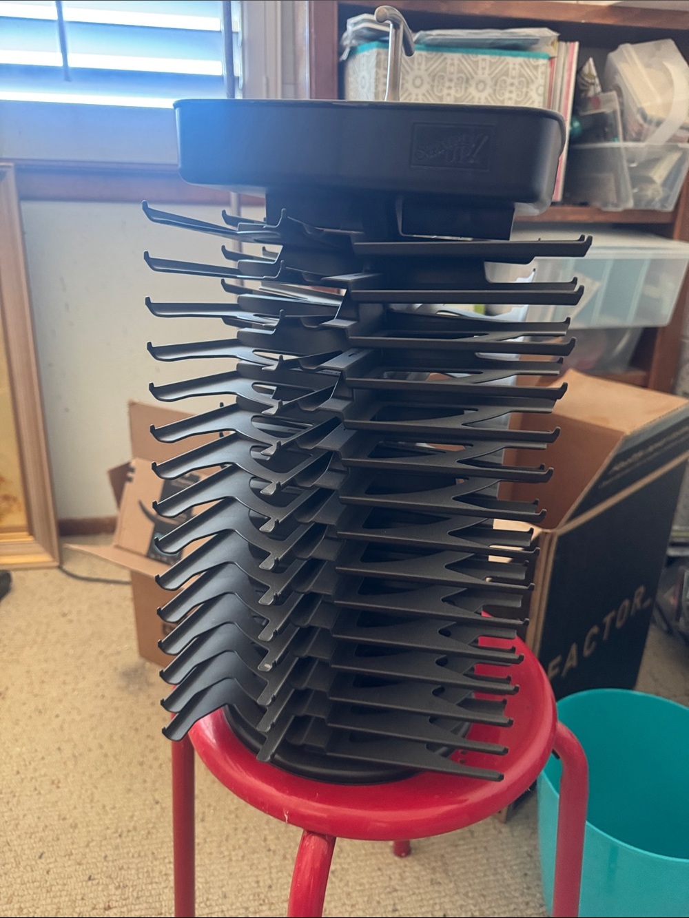 Stampin' Up! Black Stackable Laptop/Tablet Rack Organizer - Picture 1 of 2